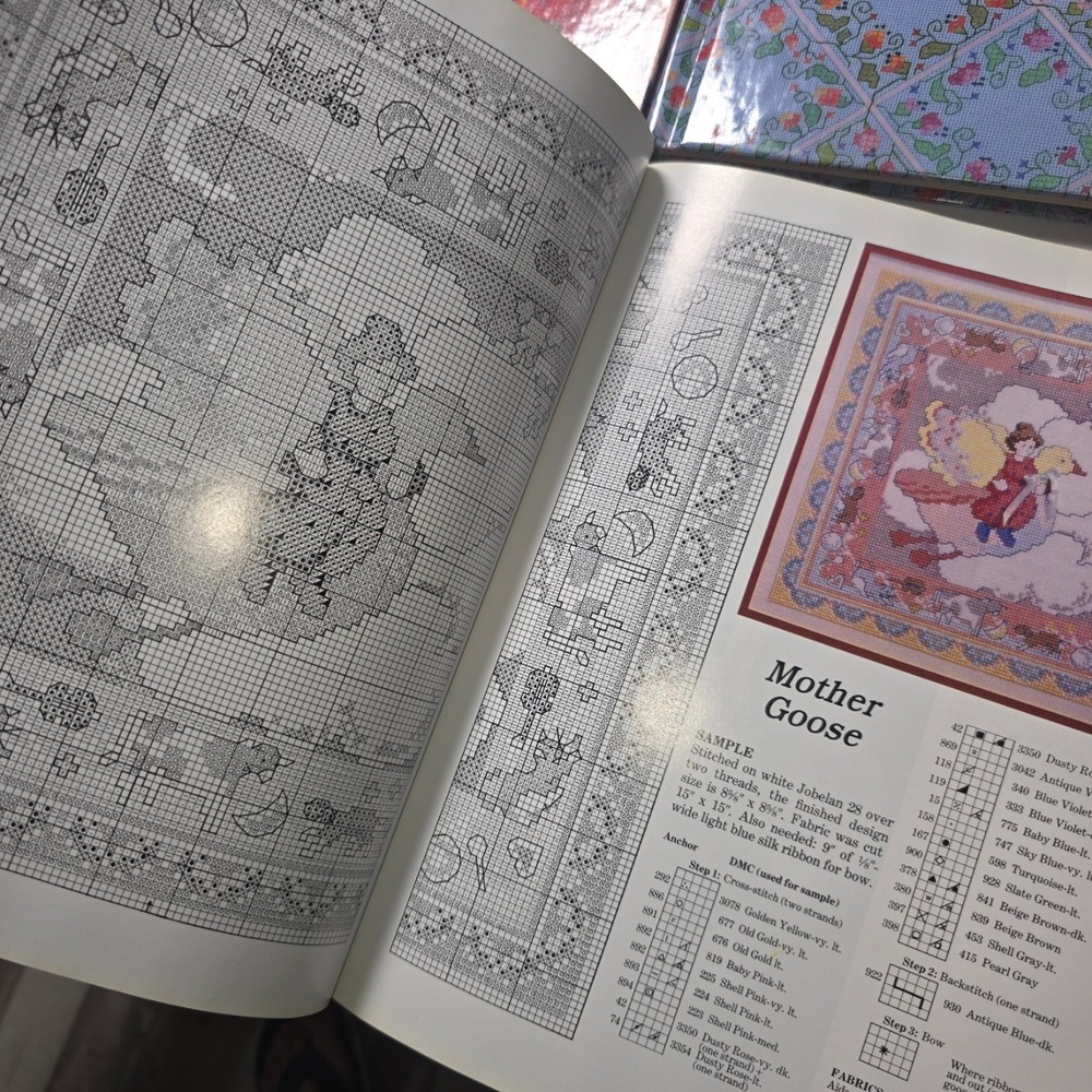 5 Vanessa Ann Collection Holidays In Cross-Stitch 1990-1993 Mother's Garden - Picture 8 of 9